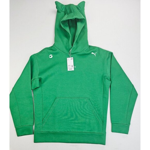 Coperni Tops - Coperni Puma Colab Size Small Womens Green Pullover Embroidered Logos Hoodie NWT